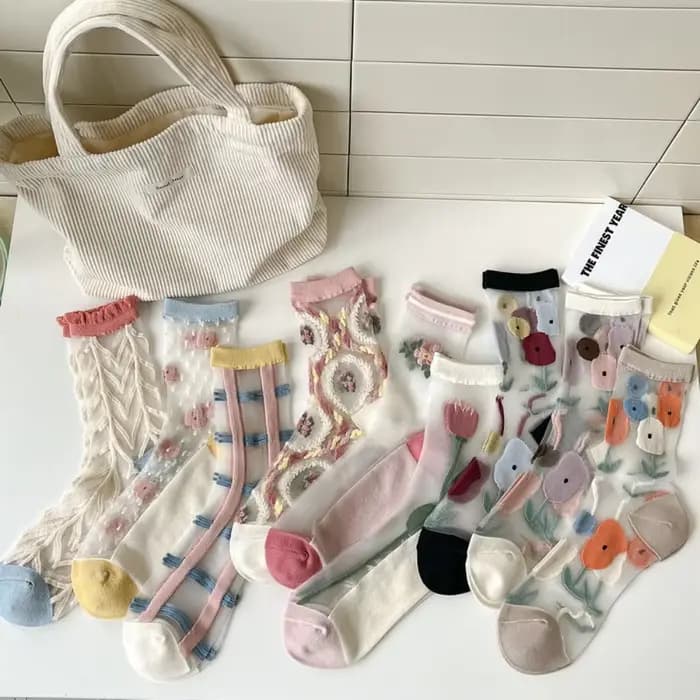 Chaussettes de mode pour femmes été respirant