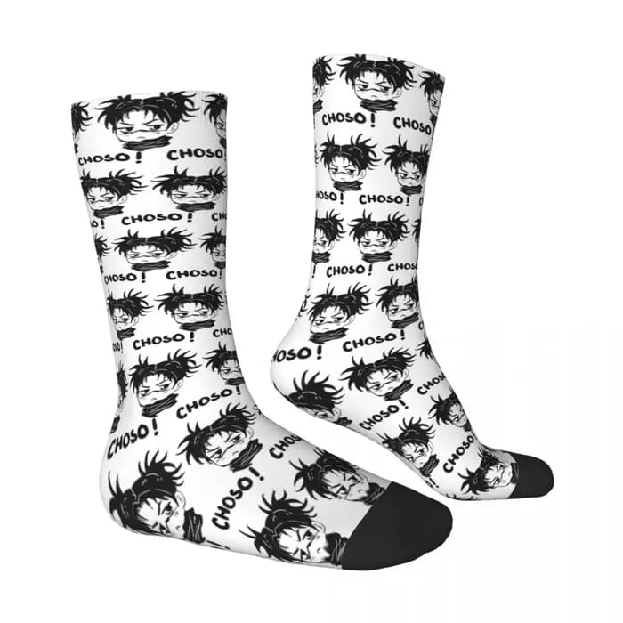 Jujutsu Kaisen bas hommes Choso JJk chaussettes haute qualité chaussettes coréennes automne Skateboard motif antidérapant chaussettes cadeau d'anniversaire