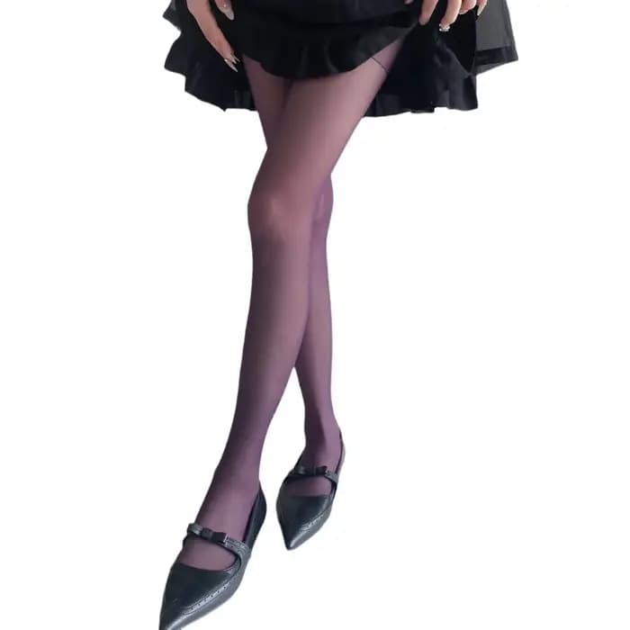 Collants fins rose bleu pour femmes