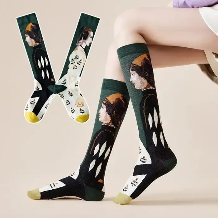 Chaussettes mi-cuisse et genou pour femmes