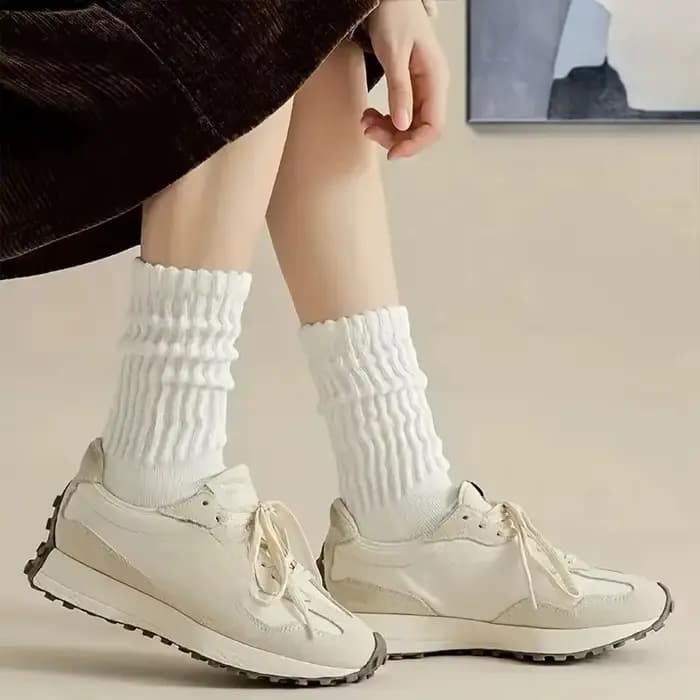 6 paires de chaussettes mi-mollet pour femmes
