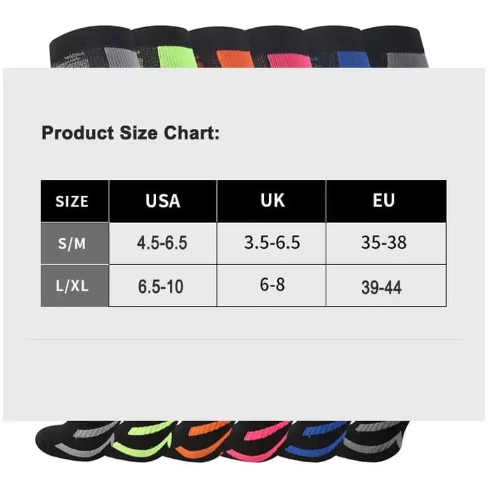 Chaussettes de compression de sport pour hommes pour femmes et hommes-chaussettes de soutien des mollets pour la course à pied infirmières vol grossesse Circulation athlétique