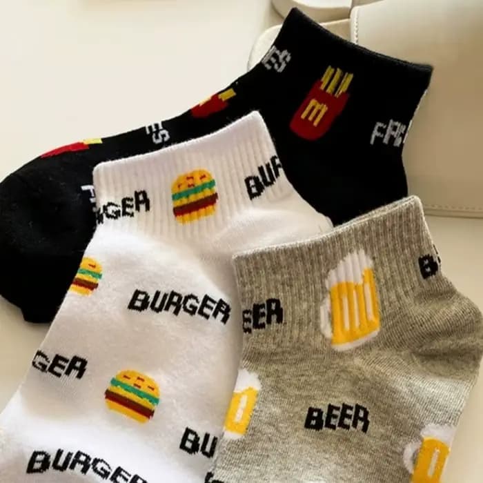 3/5 paires de chaussettes mignonnes pour femmes