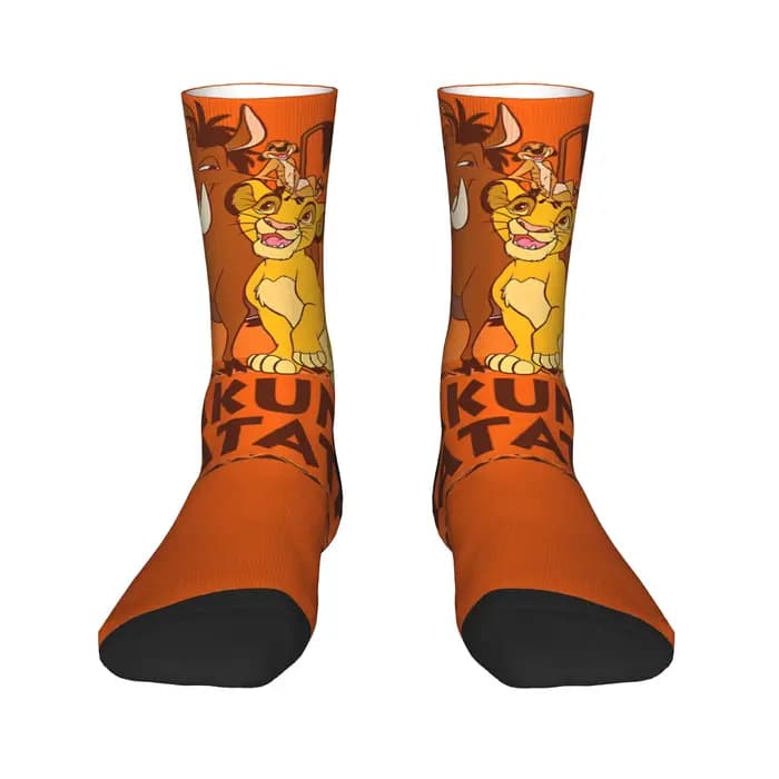 Le roi Lion Hakuna Matata Simba Timon Pumbaa chaussettes bas drôle hommes