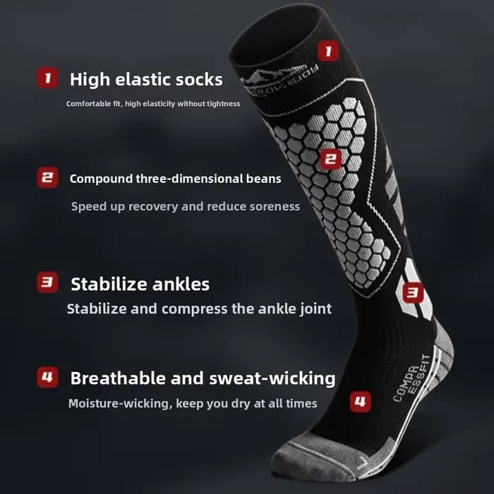 Nouvelles chaussettes de ski épaisses