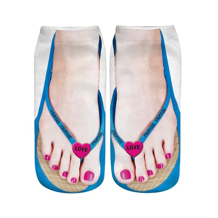 Chaussettes de manucure imprimées à motif 3d