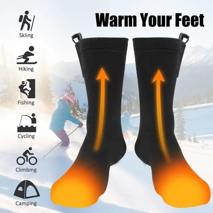 Chaussettes chauffantes rechargeables USB température constante fièvre