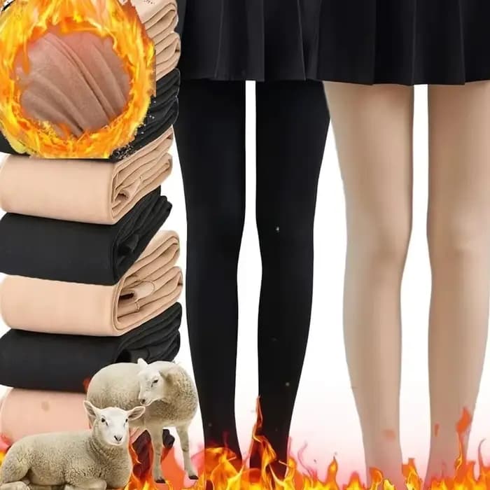 Collants épais doublés de polaire pour femmes