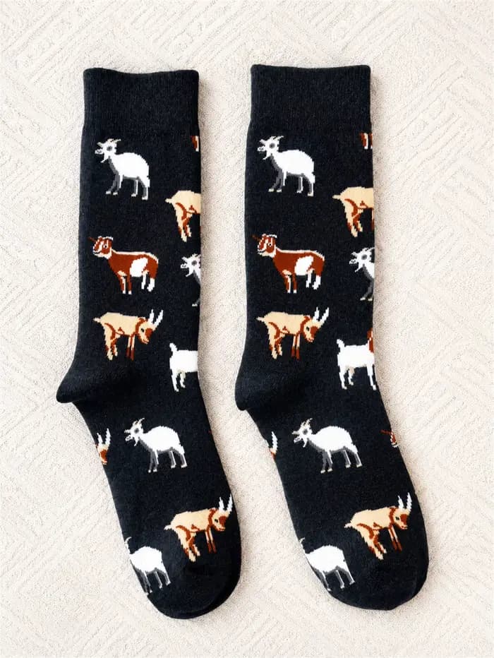Chaussettes en coton gris pour hommes