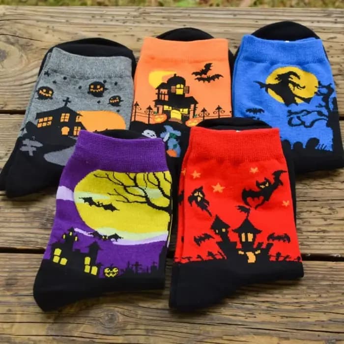Mode femmes coton chaussettes Halloween horreur Cosplay décontracté cheville