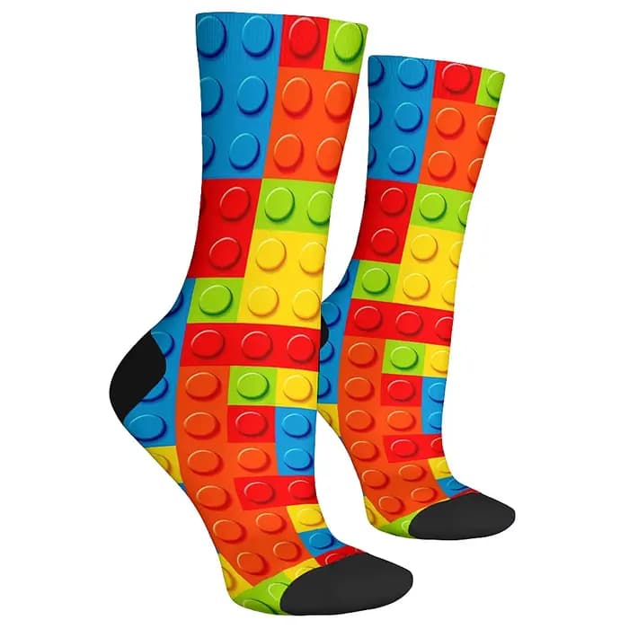 Happy building block chaussettes nouveauté amusant