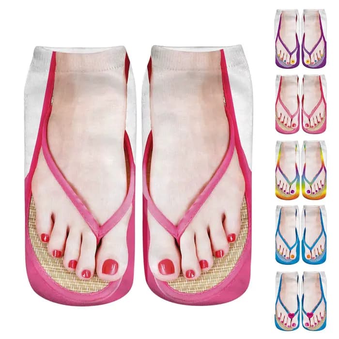 Chaussettes de manucure imprimées à motif 3d