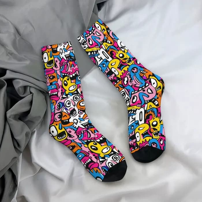 Chaussettes pour hommes style graffiti de rue