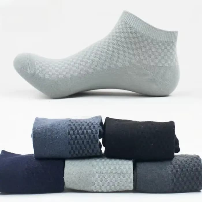 5 paires/chaussettes en tissu de bambou pour hommes chaussettes décontractées en Fiber
