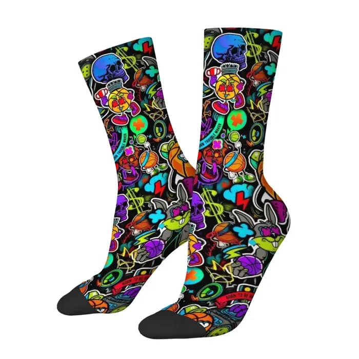 Chaussettes de basket-ball style graffiti