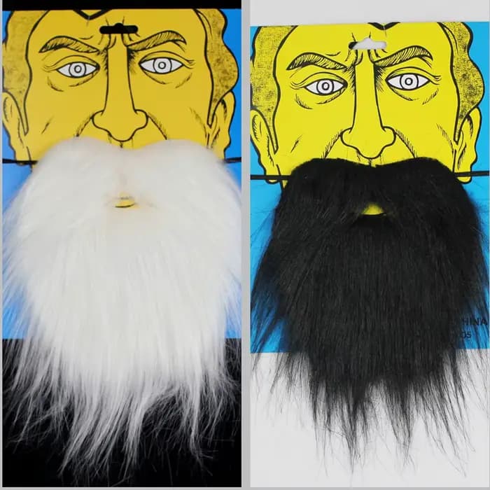 Femmes moustache drôle vieil homme noir barbe blanche Cosplay Anime Halloween fête Costumes accessoires hommes barbiche Performance accessoires