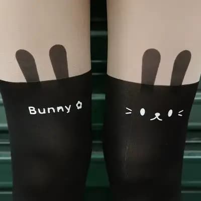Collants fille ours chat mignon nœud