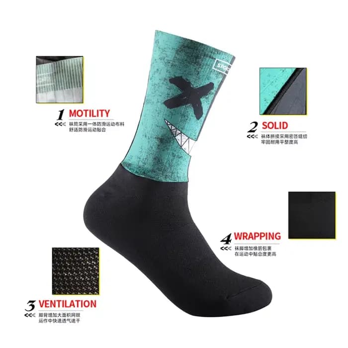 Démon chaussettes de cyclisme hommes