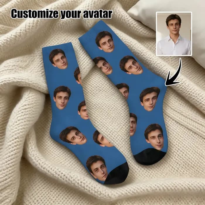 Chaussettes avatar personnalisées pour hommes et femmes