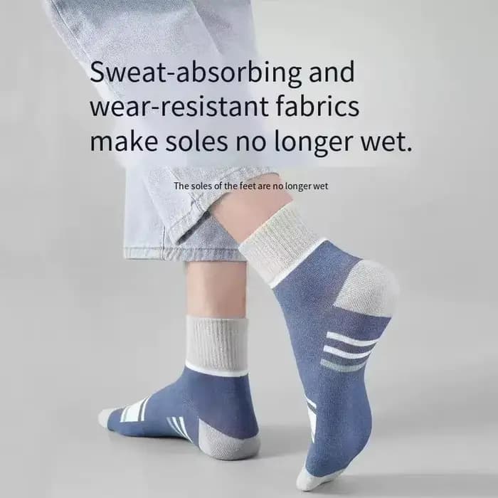 Chaussettes rayées en pur coton pour hommes