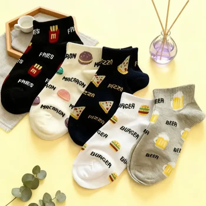 3/5 paires de chaussettes mignonnes pour femmes