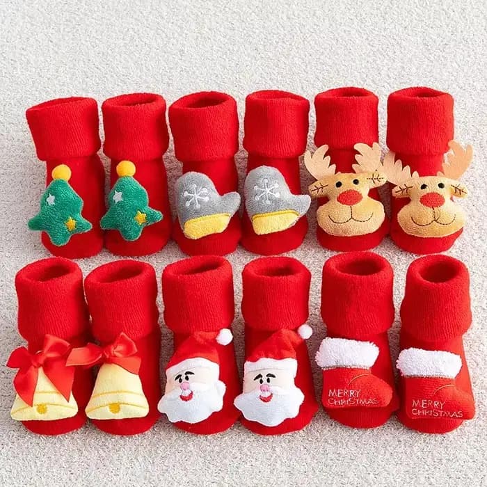 Chaussettes de noël pour bébé fille