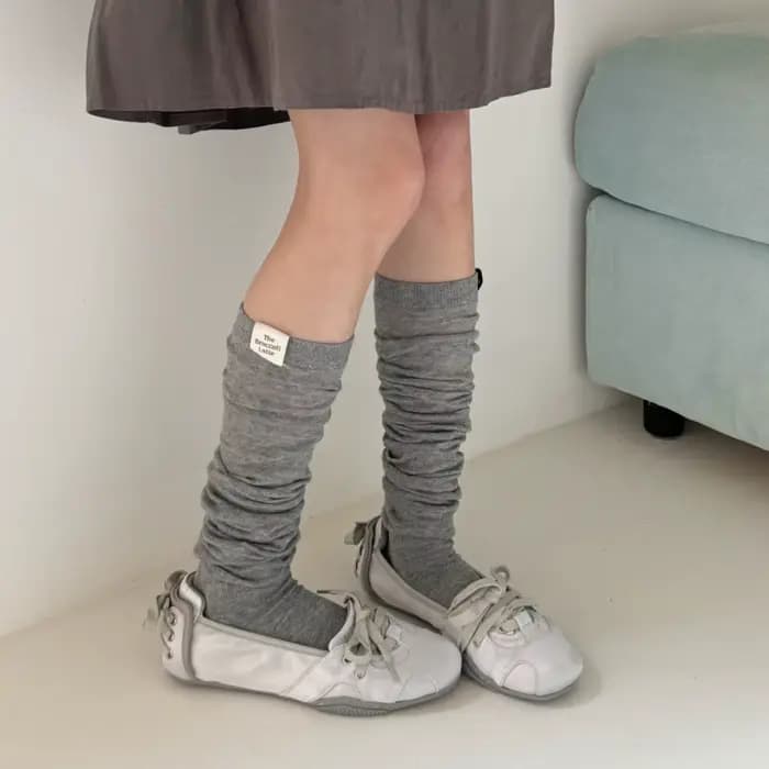 Chaussettes hautes coréennes pour femmes