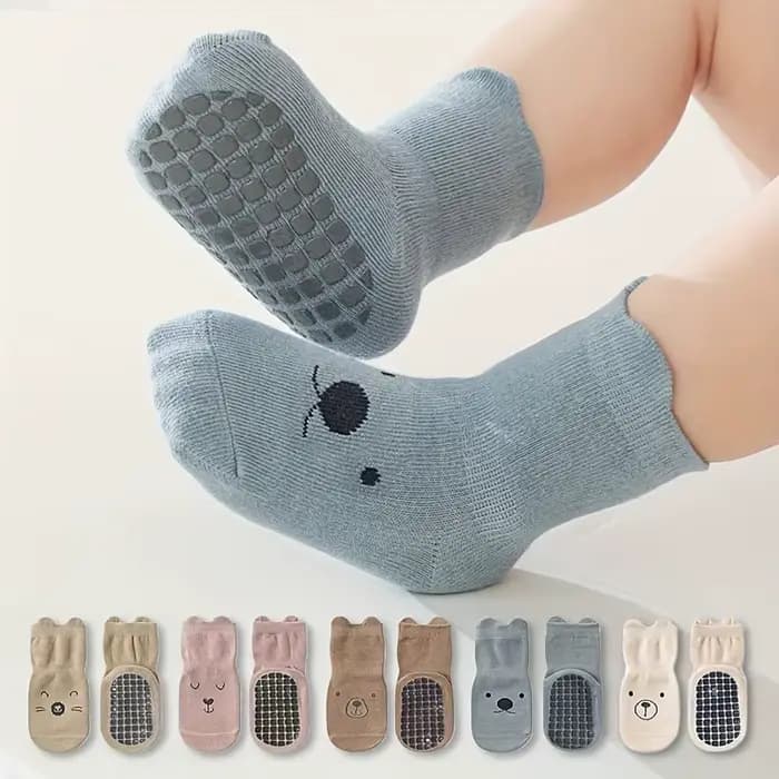 3 paires de chaussettes de sol pour bébé douces