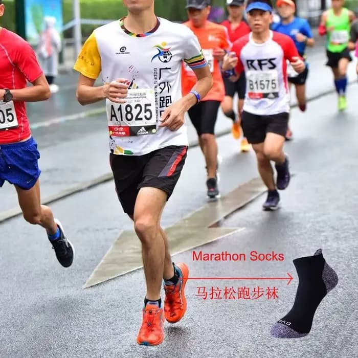 TRI séchage rapide Blister prévention Trail course Marathon chaussettes Sports de plein air cheville chaussette hommes