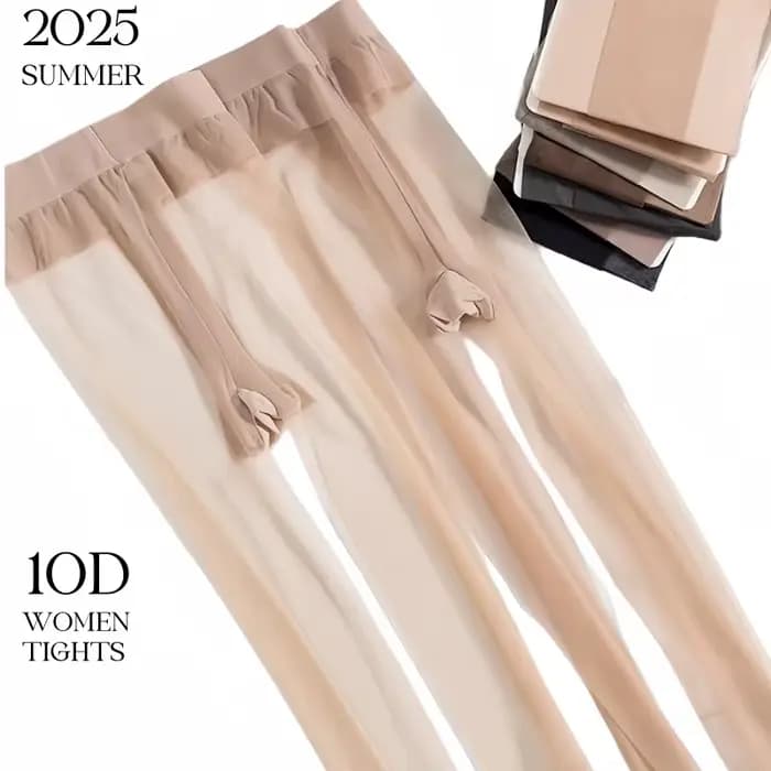 1 paire de collants couleur peau pour femmes