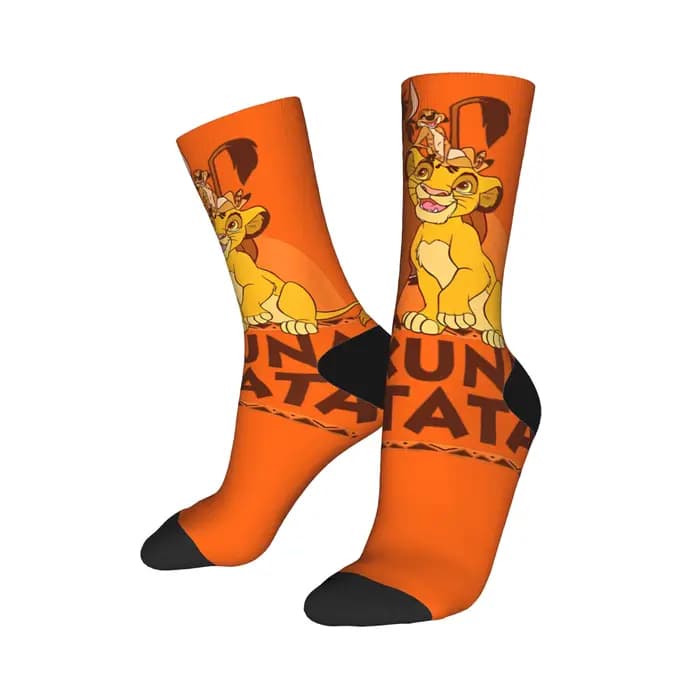 Le roi Lion Hakuna Matata Simba Timon Pumbaa chaussettes bas drôle hommes