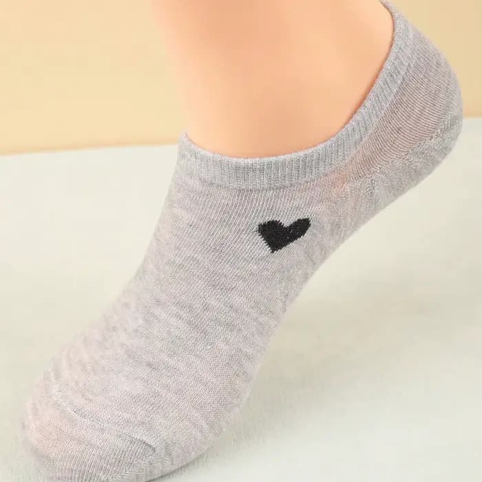 Chaussettes No-Show pour femmes – Motif cœur