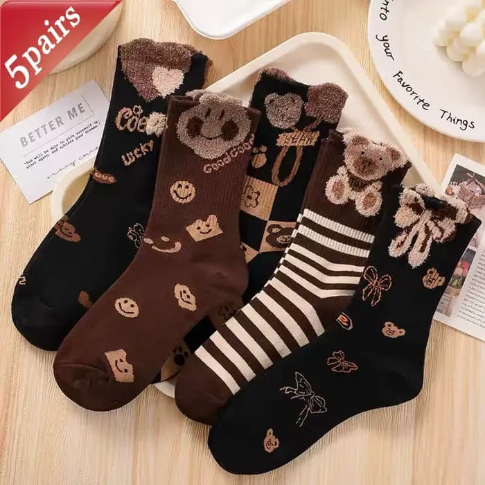 5 paires de chaussettes en cachemire pour femmes