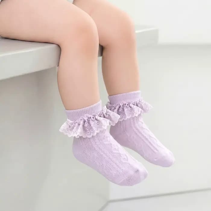 Chaussettes en coton pour bébés filles