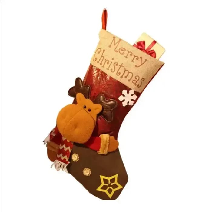 Bas de Noël avec Bonhomme de Neige