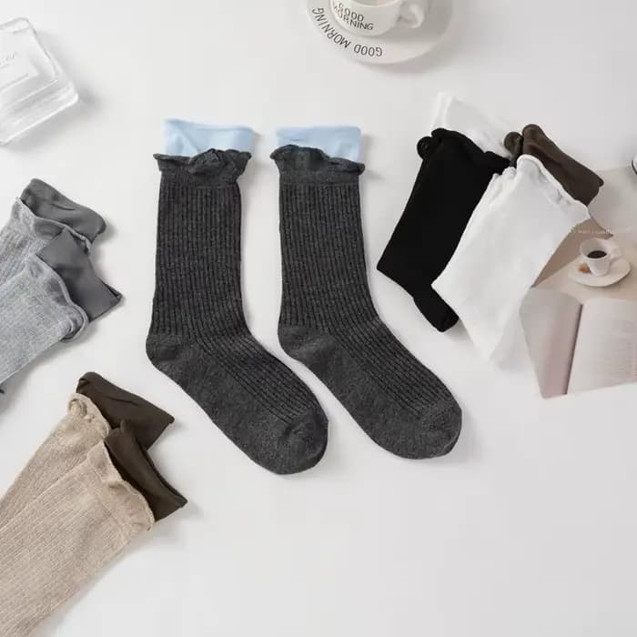 Chaussettes Simples en Coton pour Femme
