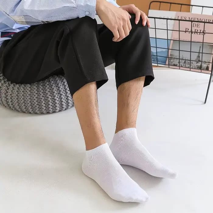 20 pièces/chaussettes pour hommes printemps été mince respirant doux Polyester coton chaussettes noir décontracté