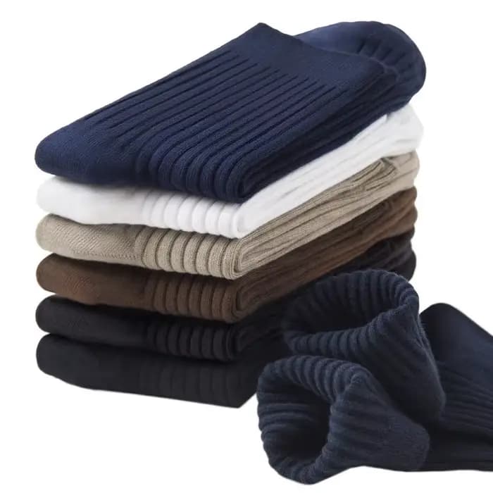 Chaussettes rayées en coton pour hommes
