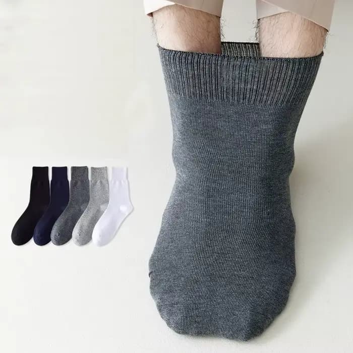 Chaussettes courtes en coton pour hommes, grandes affaires, solides, amples, absorbant la sueur, antibactériennes, pour mari et pères, chaussettes chaudes et respirantes