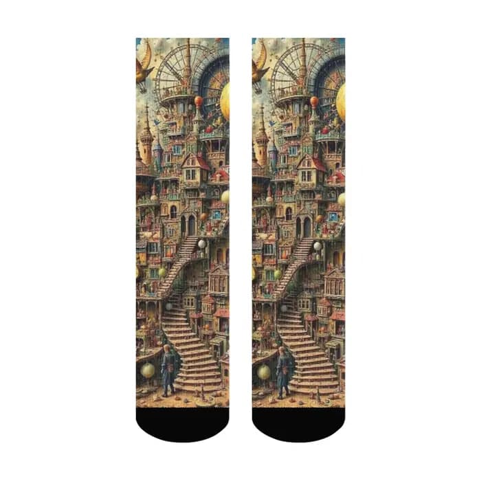 Catégorie de création d'image couleur fantaisie Chaussettes Nouveauté Amusant Joyeux Halloween