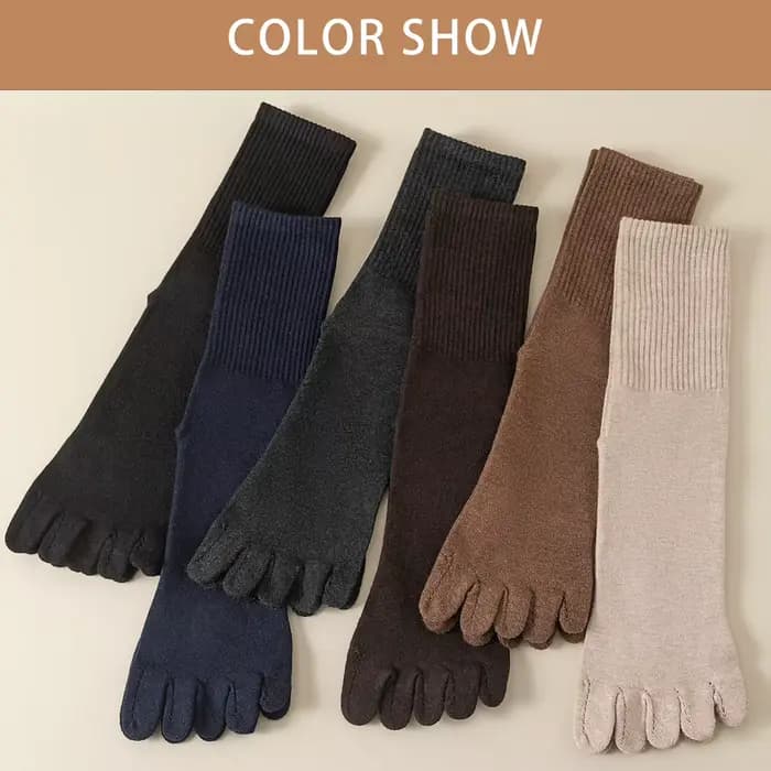 Chaussettes chaudes en laine à cinq doigts