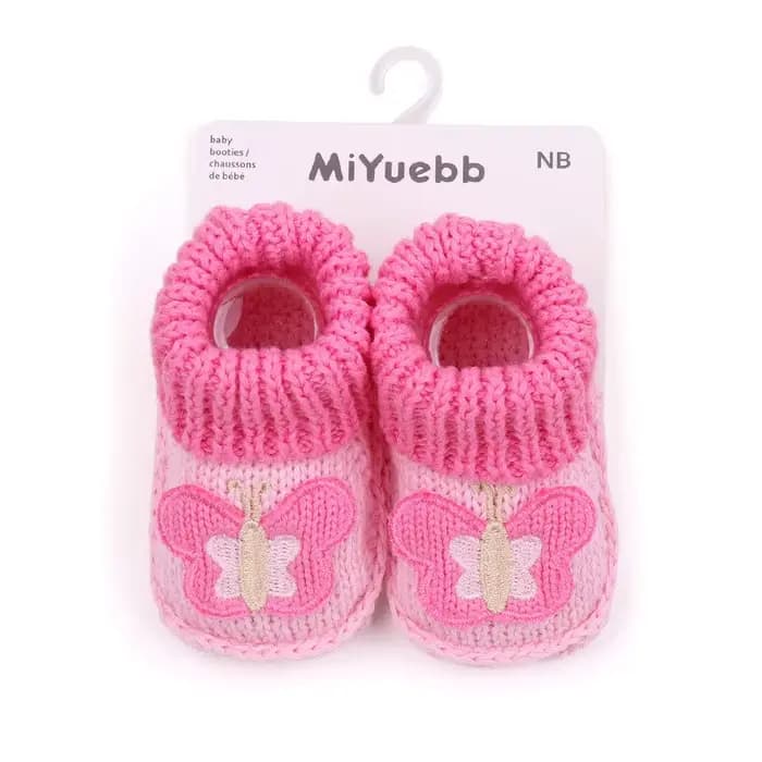 Mignon dessin animé tricot Crochet bébé chaussons nouveau-né chaussettes chaussures faites à la main infantile chaud premiers marcheurs