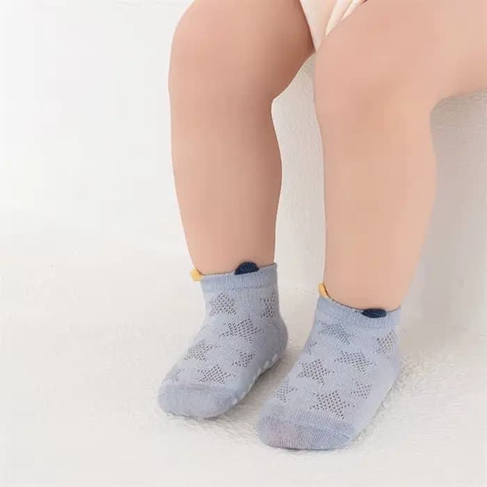 4 paires/ensemble coton respirant enfants chaussettes printemps été mince bébé maille chaussette courte garçons filles