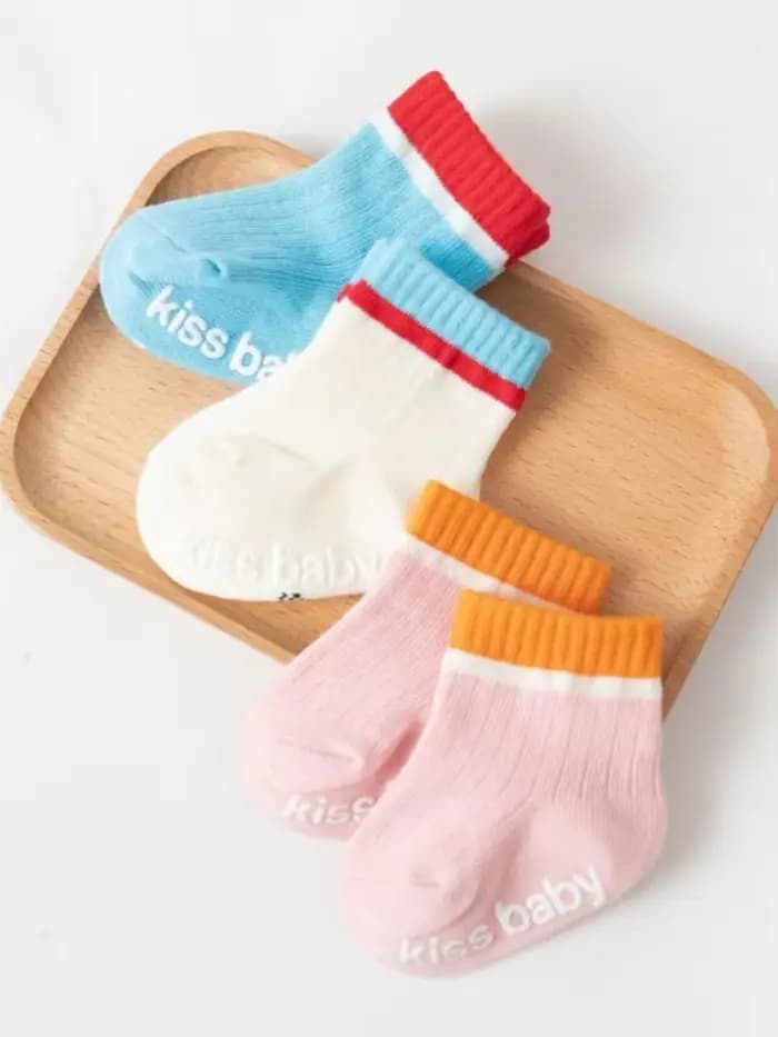 Chaussettes courtes en coton pour nouveau-né