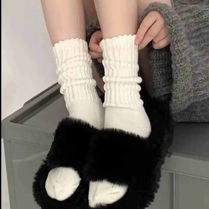 6 paires de chaussettes mi-mollet pour femmes