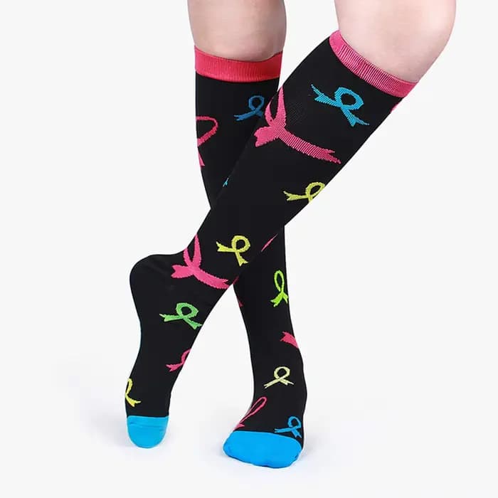 Bas de Compression unisexe Sport jambe pression Nylon course voyage heureux longue santé compresse femmes hommes chaussettes animaux