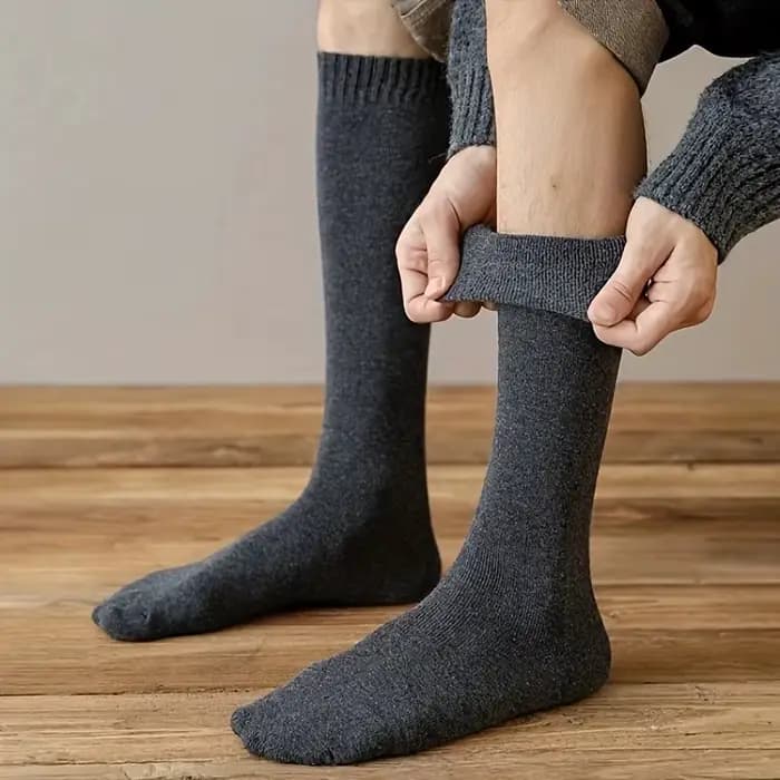 1 paire de chaussettes à tube long pour hommes
