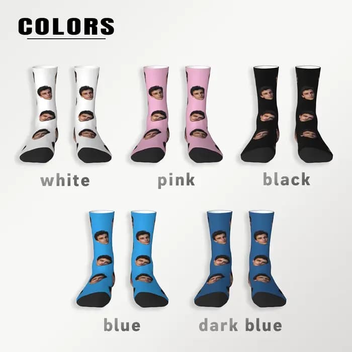 Chaussettes personnalisées en forme de visage