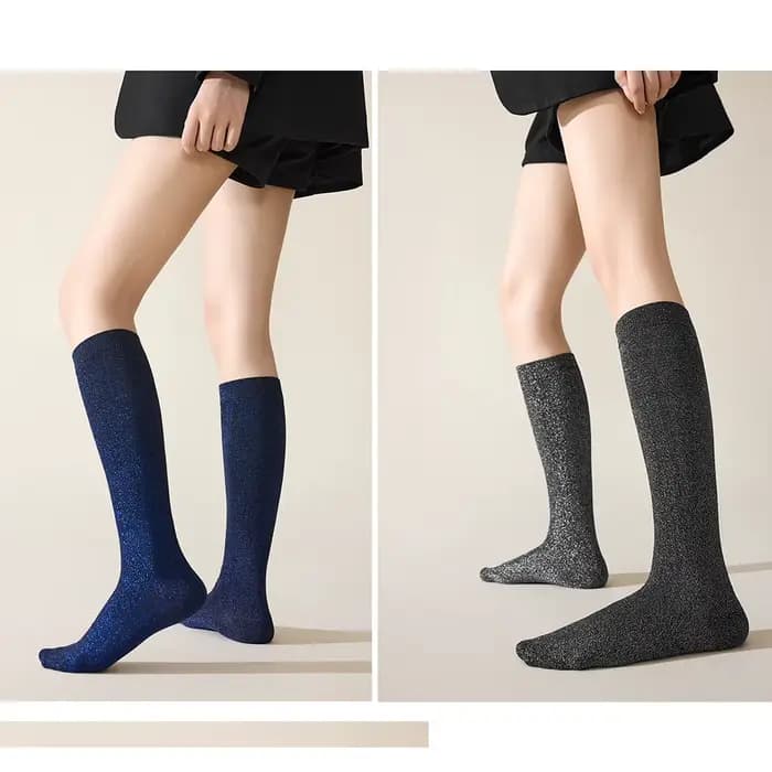 YANBIGUO 1/5 paires femmes nouveauté paillettes brillant mollet chaussettes