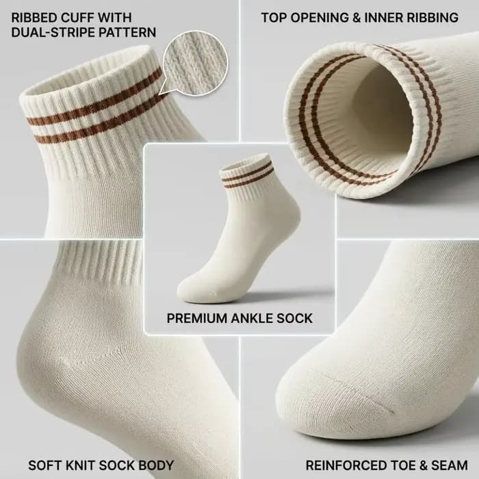 10 paires (5 paires) de chaussettes mi-mollet pour femme